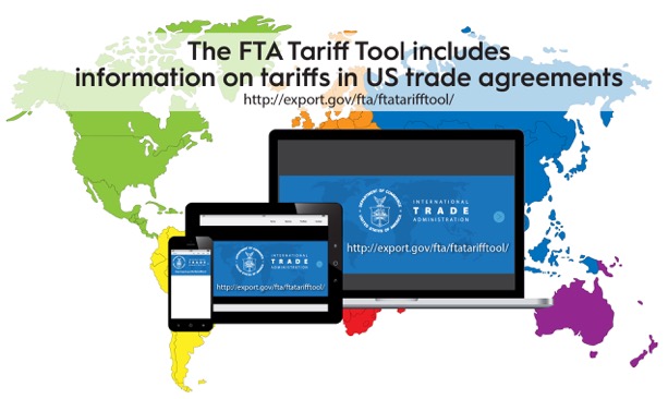 The FTA Tariff Tool includes information on tariffs in US trade agreements